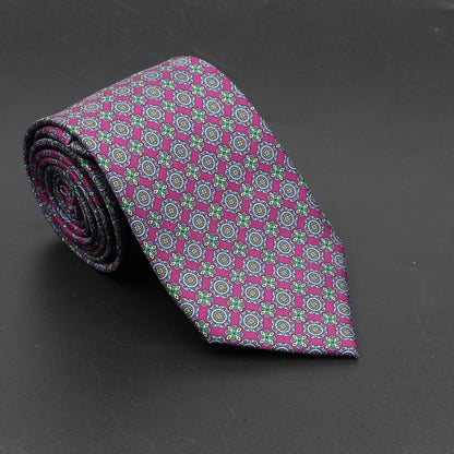 Super Soft Bohemian Silk Ties Men's Fashion 75mm Necktie