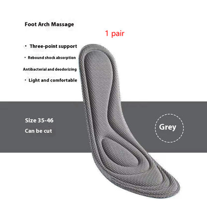 Massage Deodorant And Sweat-absorbing Men's And Women's Comfortable Shock Absorbing Insole