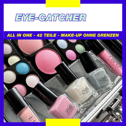 ZMILE COSMETICS EYE-CATCHER Rosa Kosmetikkoffer Vegane Kosmetik Mit Schminke - Make up Set Für Unterwegs, Zum Reisen Und Verschenken