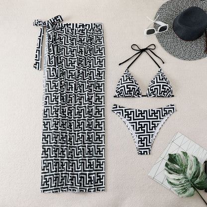 Women's Three-piece Vacation Style Beach Swimsuit