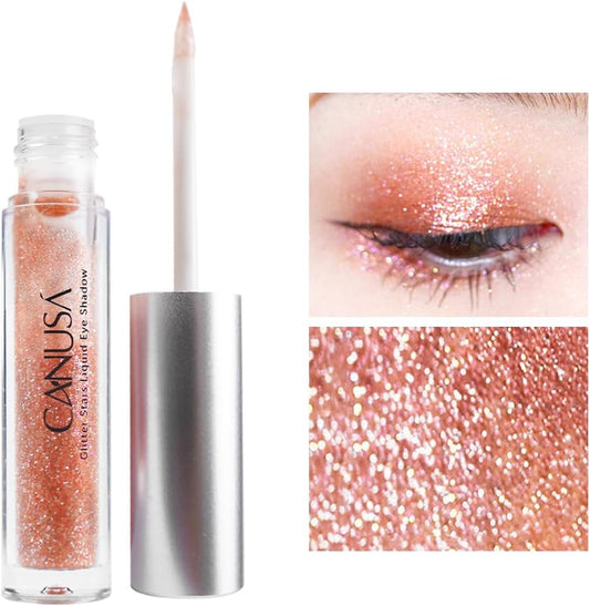 Liquid Glitter Eyeshadow | Long Lasting | Liquid-Type | Quick-Drying | Glitter Eyeshadow That Shimmers like Shattered Glass in Every Angle | 2G/0.07 Fl Oz (Orange)