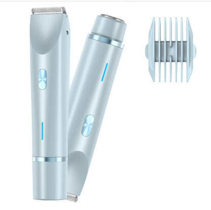 2 In 1 Hair Remover Women's Double Head Shaver Private Pubic Hair Trimmer Electric Razor Wet Dry Electric Body Hair