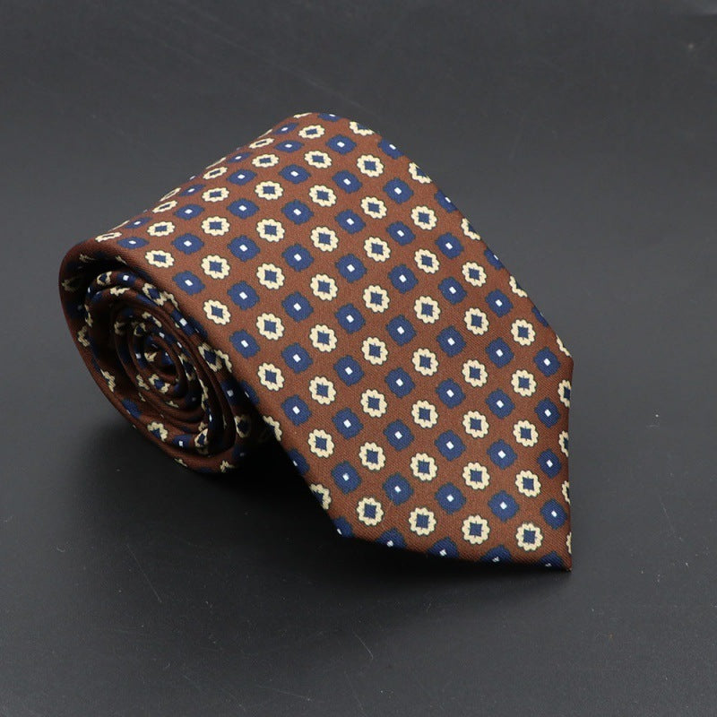 Super Soft Bohemian Silk Ties Men's Fashion 75mm Necktie