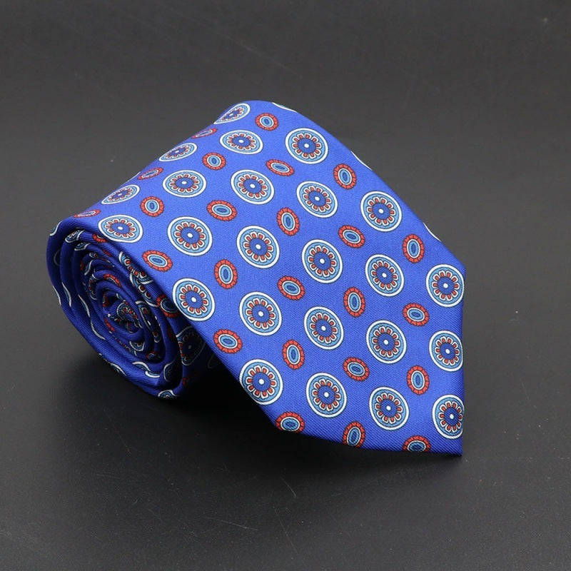 Super Soft Bohemian Silk Ties Men's Fashion 75mm Necktie