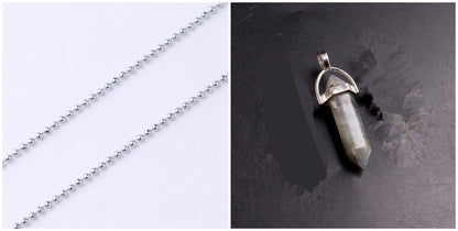 Natural Stone Hexagonal Prism Pendant
