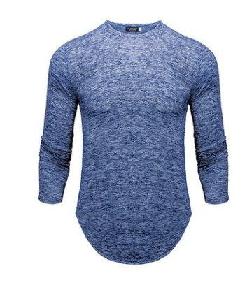 New Autumn And Winter Round Neck Slim Long-sleeved Men's T-shirt