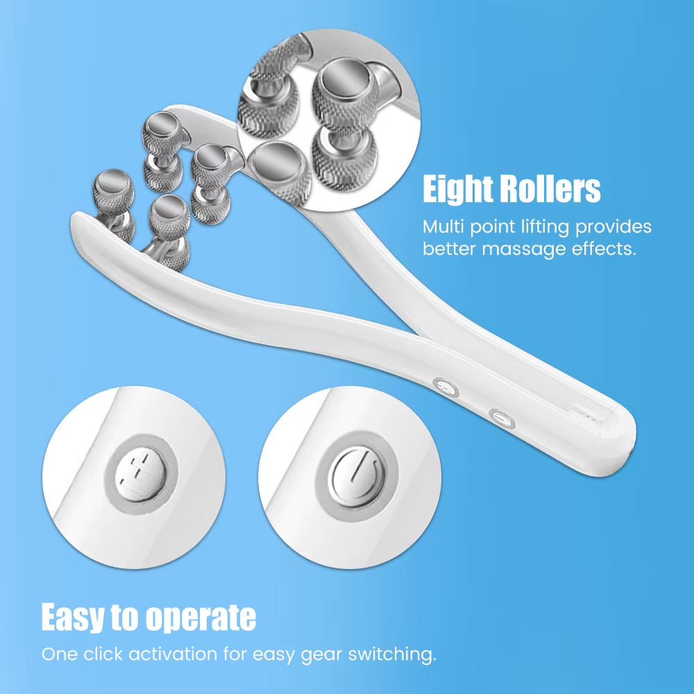 Facial Roller Face Lifting Massage Machine Y Shape V Face anti Double Chin Reduction Full Body Massager Skin Care Beauty Tool ﻿