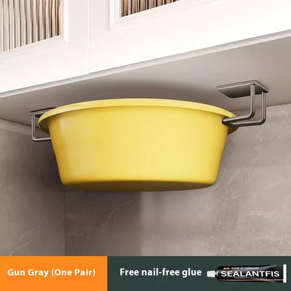 Kitchen Rack Punch-free Wall Hanging Pot Storage Rack