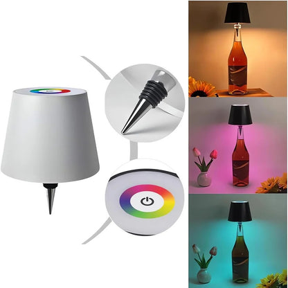 Wireless Desk Lamp LED Creative Wine Bottle Lamp Detachable Portable Charging Atmosphere Decorative Lamp