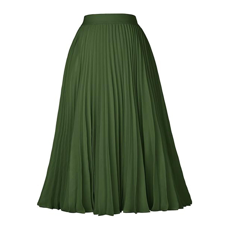 Medium-length Large Swing Casual Skirt