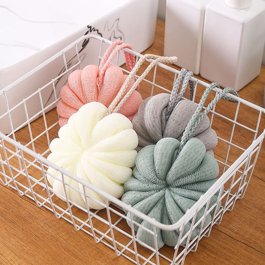 Multi-colored Pumpkin Soft Bath Flower, Rub The Bath And Rub The Back For Adults To Take A Bath, Easy To Foam And Not Loose Bath Flower Ball