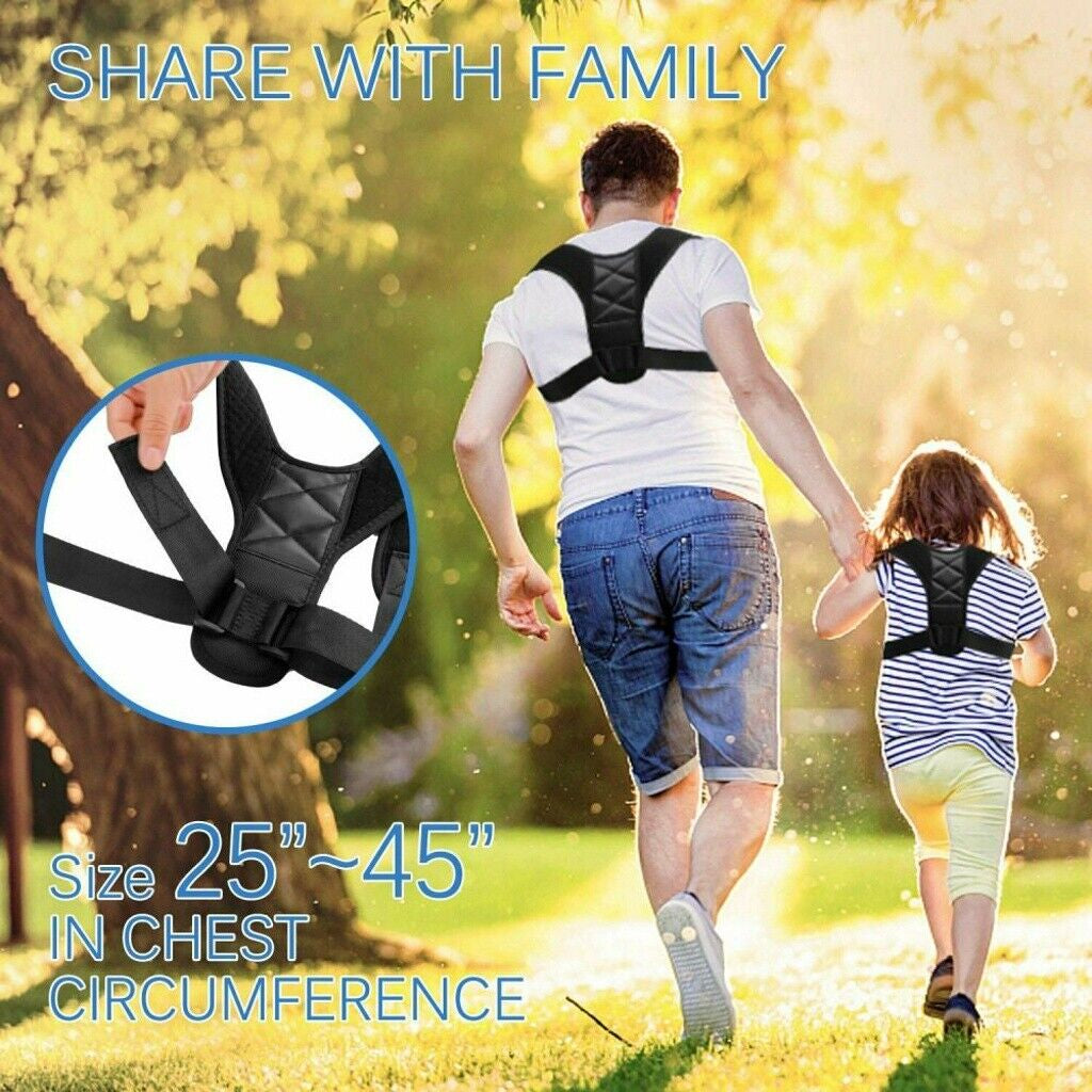 Posture Corrector Back Support Lumbar Shoulder Body Brace Wellness Support Belt