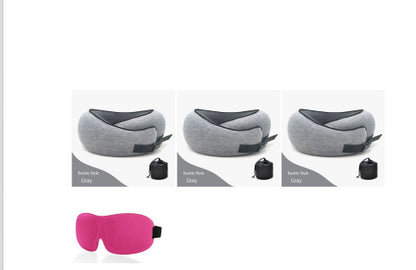 Travel Neck Pillow Non-Deformed Airplane Pillow Travel Neck Cushion Durable U-Shaped Travel Memory Cotton Nap Neck Pillow