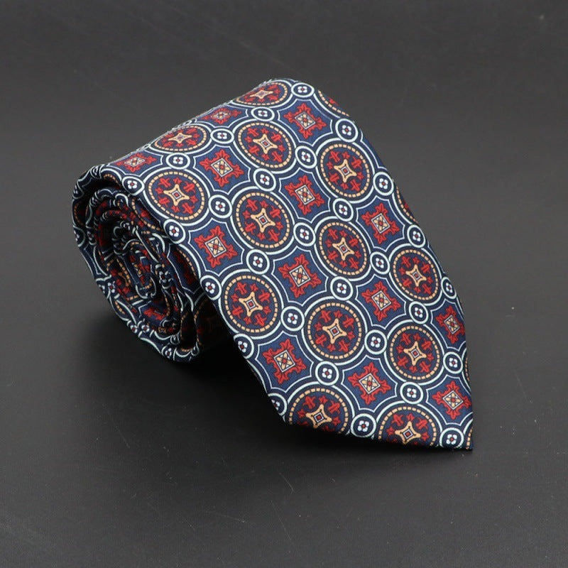 Super Soft Bohemian Silk Ties Men's Fashion 75mm Necktie