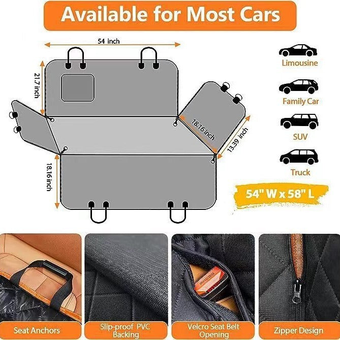 Pet Mat Car Rear Seat Cushion Water And Dirt Resistant Anti-bite